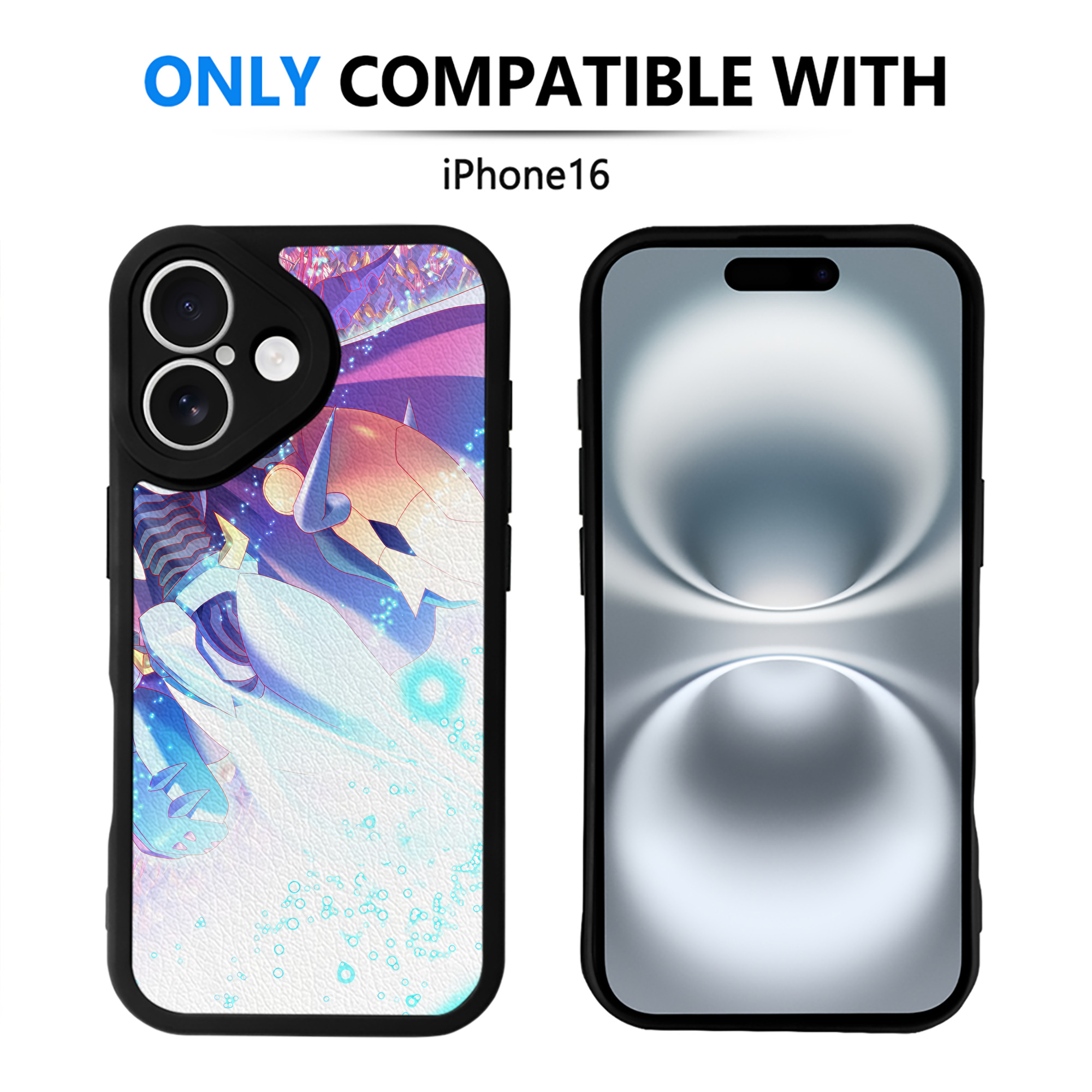 （画像用） Digimon デジタルモンスター/デジモン 【iPhone 16シリーズ対応】シリコンスマホケース（レザー調） 材質：シリコン